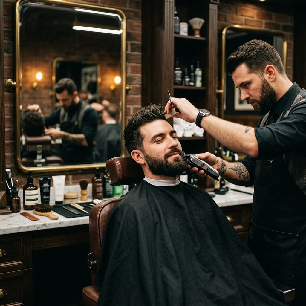 Premium salon service moment